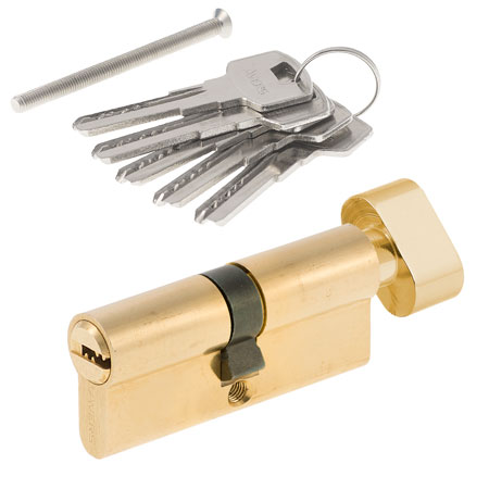 Цилиндр для замка ключ / вертушка Avers GM-70-C-G золото