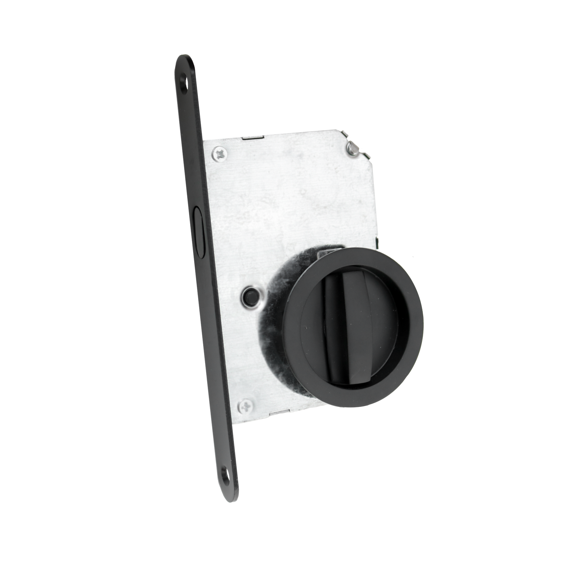 Ручки для раздвижных дверей с замком РЕНЦ INSDH-BK 603 B, черный