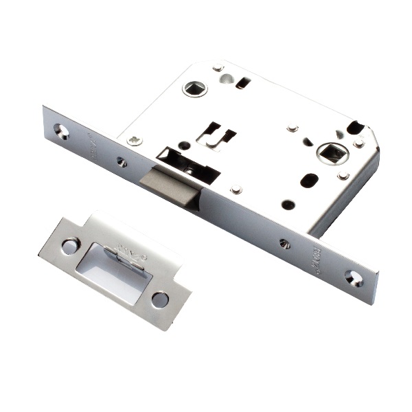 Замок дверной межкомнатный сантехнический RENZ INLB 2070 plastic C пласт. яз. хр.бл.