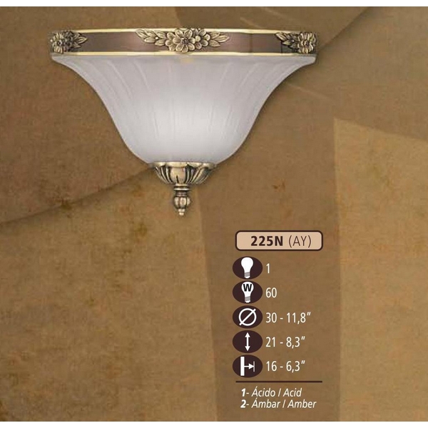 Светильник настенный Riperlamp 225N/1 AY AMBER