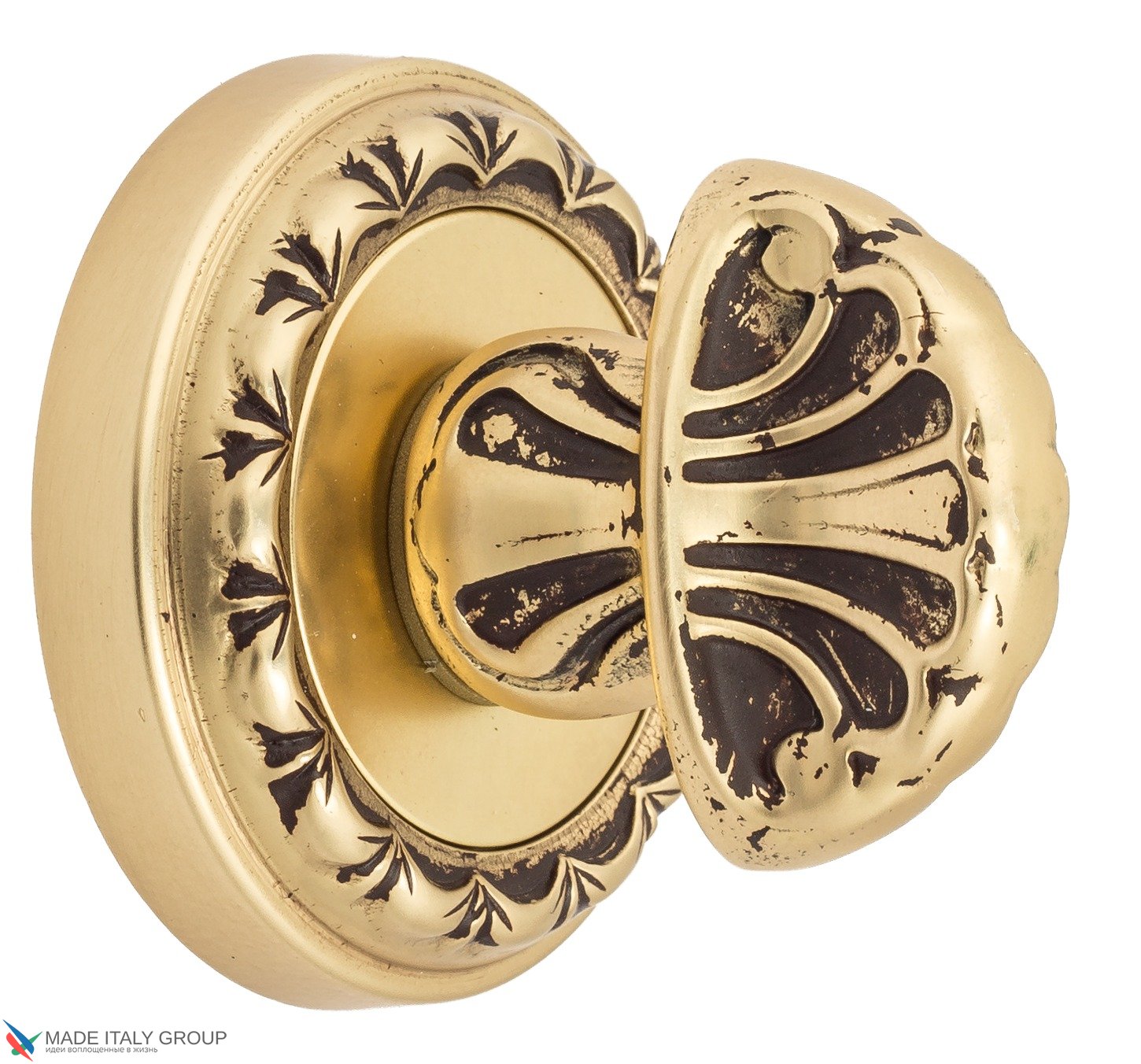 Фиксатор поворотный Venezia WC-4 D2 французское золото + коричневый