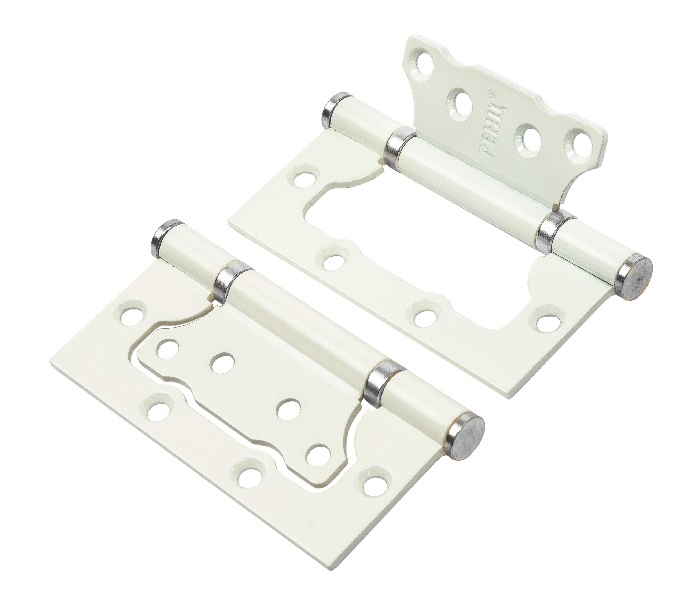 Петля дверная накладная без врезки RENZ IN100-2BB FH SW/CP 100*75*2,5 2подш б/колп суп.бел/хр.бл