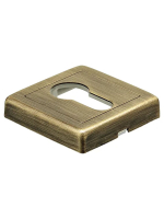 Накладка на евроцилиндр Morelli Luxury LUX-KH-S3 OBR квадратная, цвет кофе