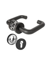 Комплект Fuaro (Фуаро) дверных ручек с накладками под цилиндр FR.DH57.0219 NE (DH-0219 NE) 9x140 мм, BL-24 черный