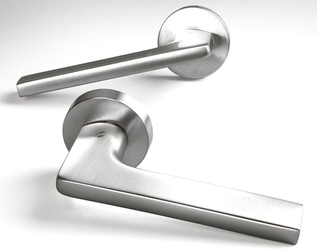 Ручка дверная на круглом основании Colombo Gira JM11R-CM матовый хром