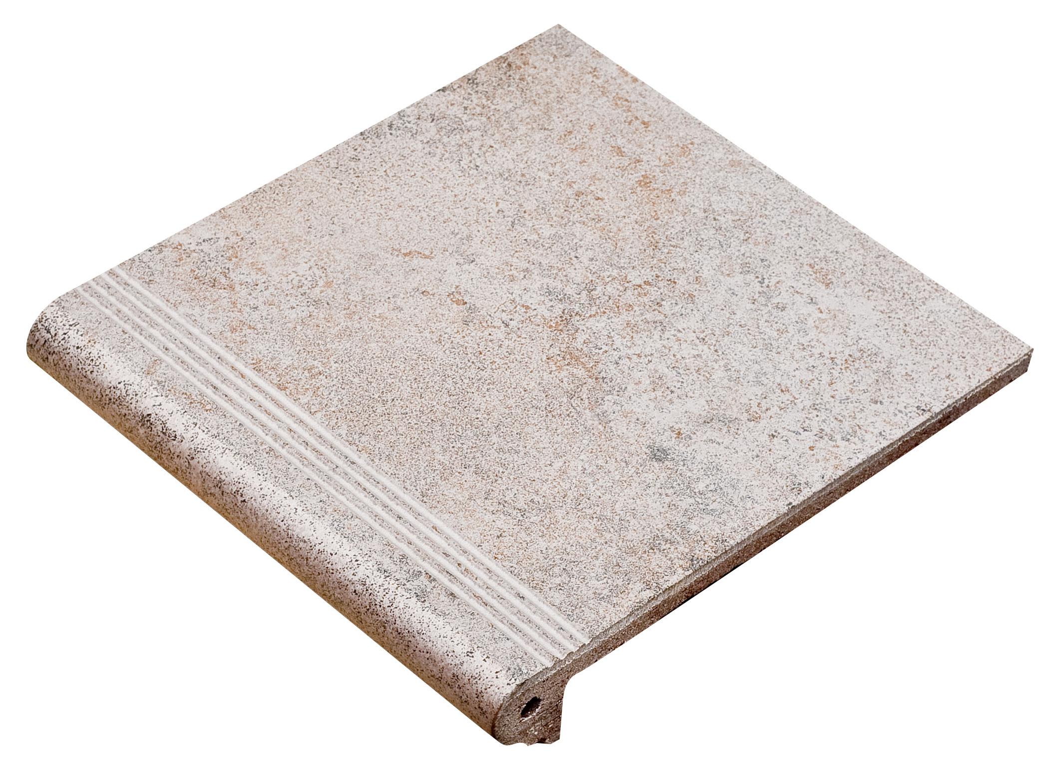 Плитка клинкерная ступень Gresmanc Fuji прямая Peldano Fiorentino Asper, Anti-alip 31х33,4