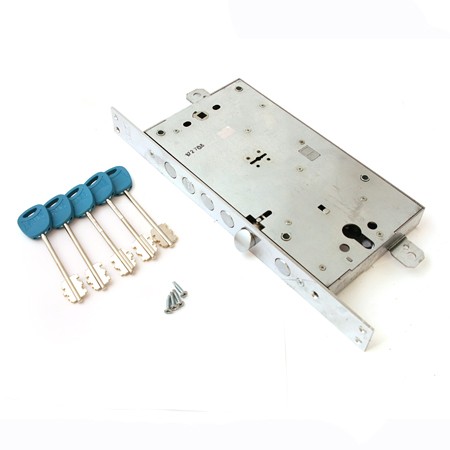 Замки двухсистемные дверные Kale Kilit 456L-85+120BS63-CP-5KEY-(w/o SP, w/o Ros)-WB 456L0000002 хром