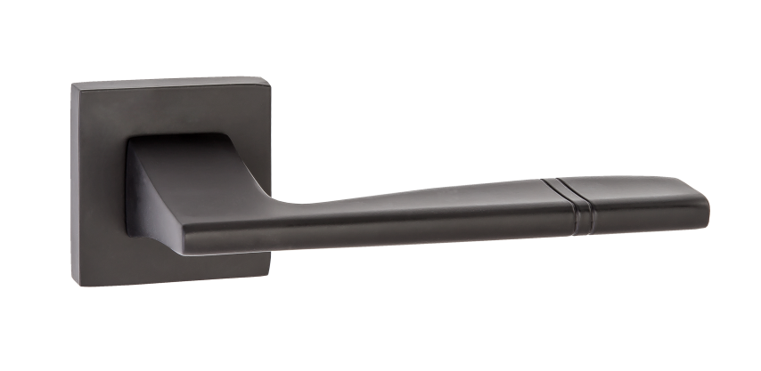 Ручки дверные RENZ INDH 72-03 MBN Риволи матовый черный никель