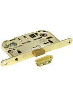 Защелка межкомнтаная Morelli Luxury IM L PG магнитная под цилиндр с ответной планкой, цвет золото