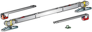 Комплект для раздвижной двери Morelli Innovation SLIDING SET 3 ширина двери 732-1100мм, до 40кг