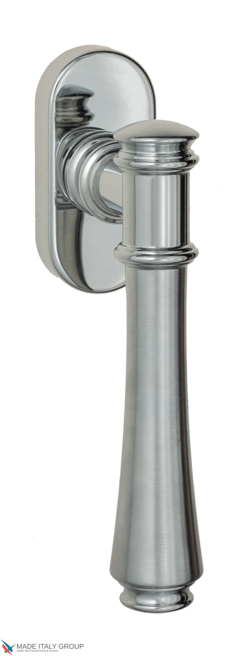 Ручка оконная Venezia "CALLISTO" FW матовый хром / полированный хром