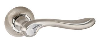 Ручка дверная межкомнатная Punto Onda TL SN/CP-3 матовый никель/хром