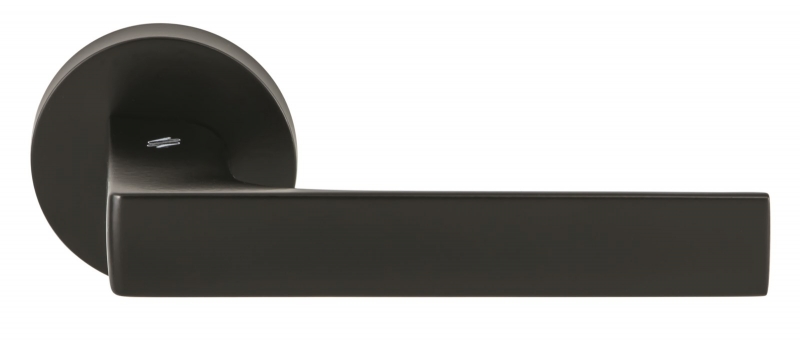 Ручка дверная на круглом основании Colombo Robocinque ID61RSB-NM матовый черный