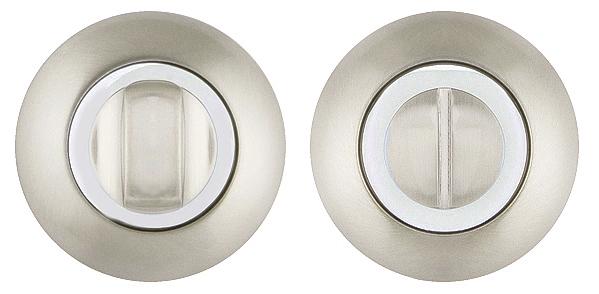 Завертка дверная сантехническая Fuaro BK6 RM SN/CP-3 матовый никель/хром