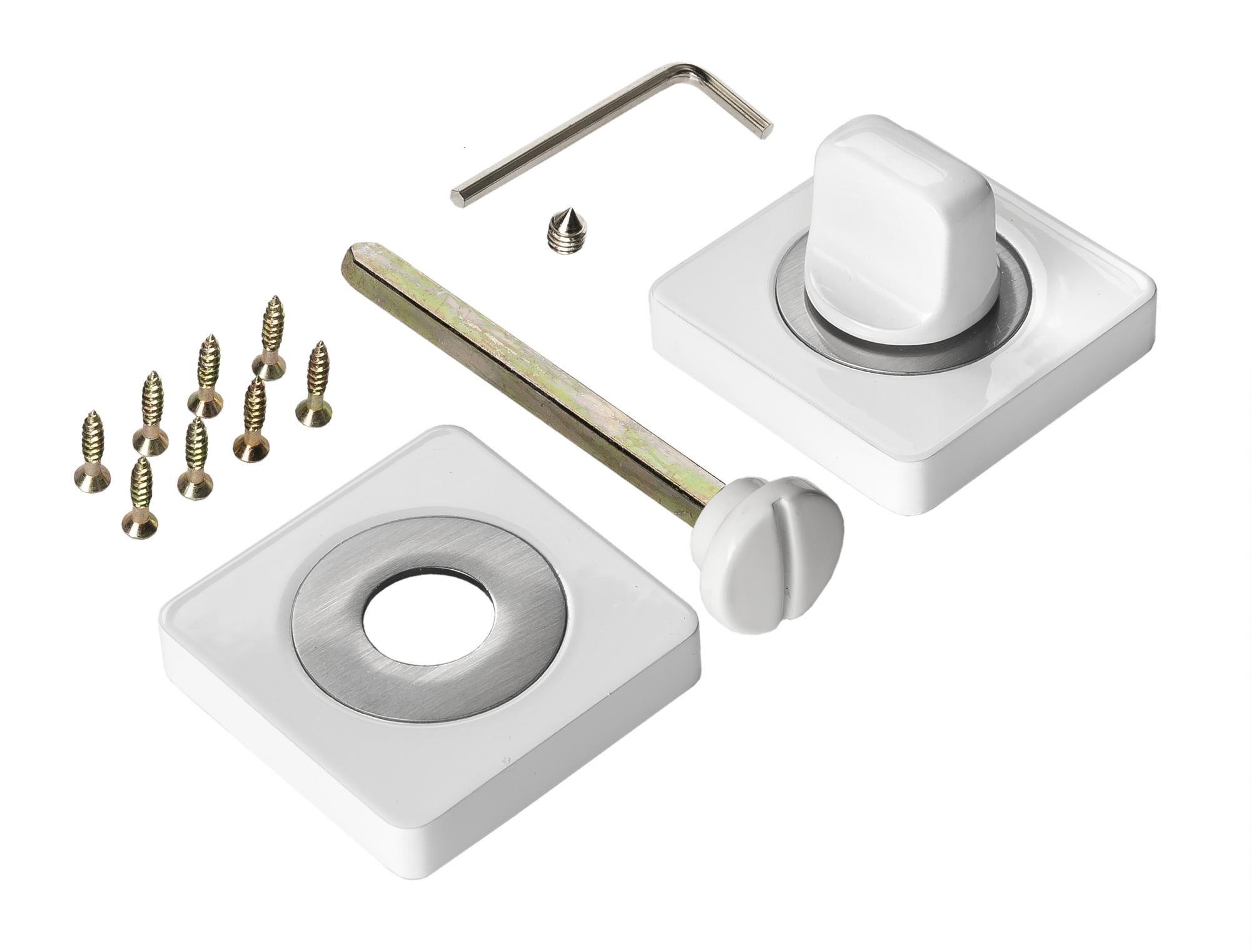 Завертка к ручкам RENZ INBK 02 SW/SN суп.бел./ник.мат.КВ