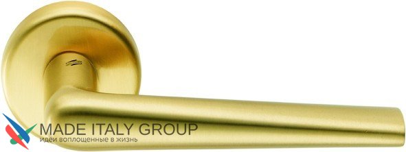 Дверная ручка на круглом основании COLOMBO Robotre CD91RSB-OM матовое золото PVD