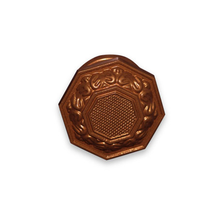 Ручка кнопка дверная металлическая Строммашина РД-1-ПП (08-Ш-001) (антик)