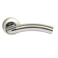 Комплект на 2 двери - Ручка Armadillo раздельная R.LD54.Libra27 (Libra LD27) SN/CP-3 матовый никель/хром