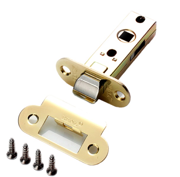 Защелка дверная межкомнатная RENZ INL 5-45 oval B овальн. планка, лат.бл.