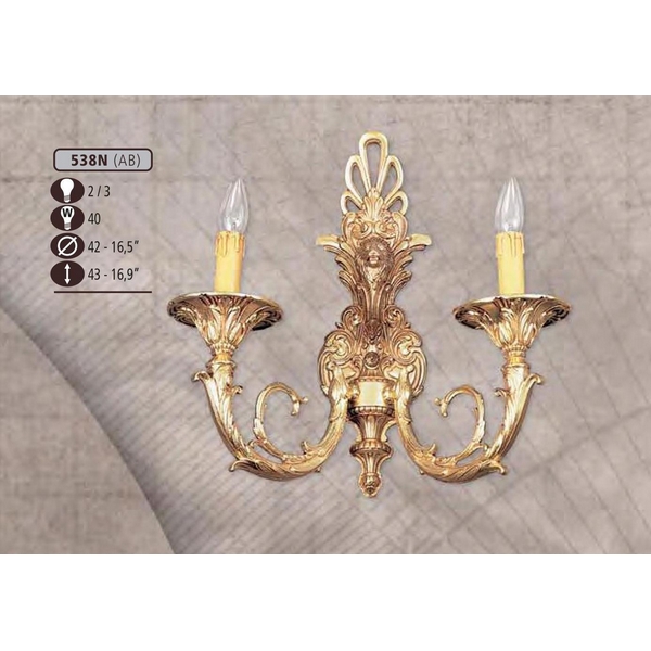 Бра Riperlamp 538N/2 AB