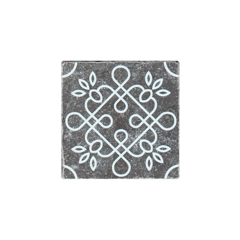 Керамогранит Stone4Home Турецкий Мрамор Black Marble Motif №1 декор 10х10