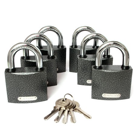 Навесной замок Apecs PD-01-63 (6Locks+5Keys)