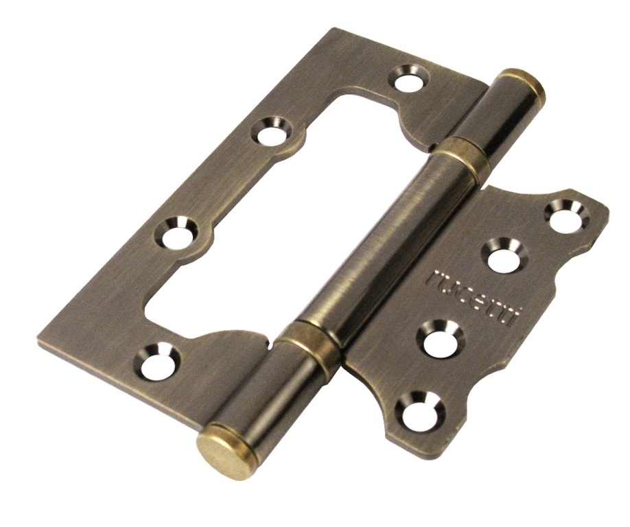 Петля дверная накладная без врезки (бабочка) Rucetti RFH-100*75*2,5 AB