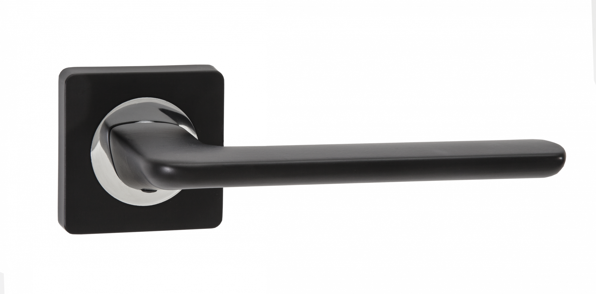 Ручки дверные RENZ INDH 95-02 B/CP Лана черный/хром блестящий