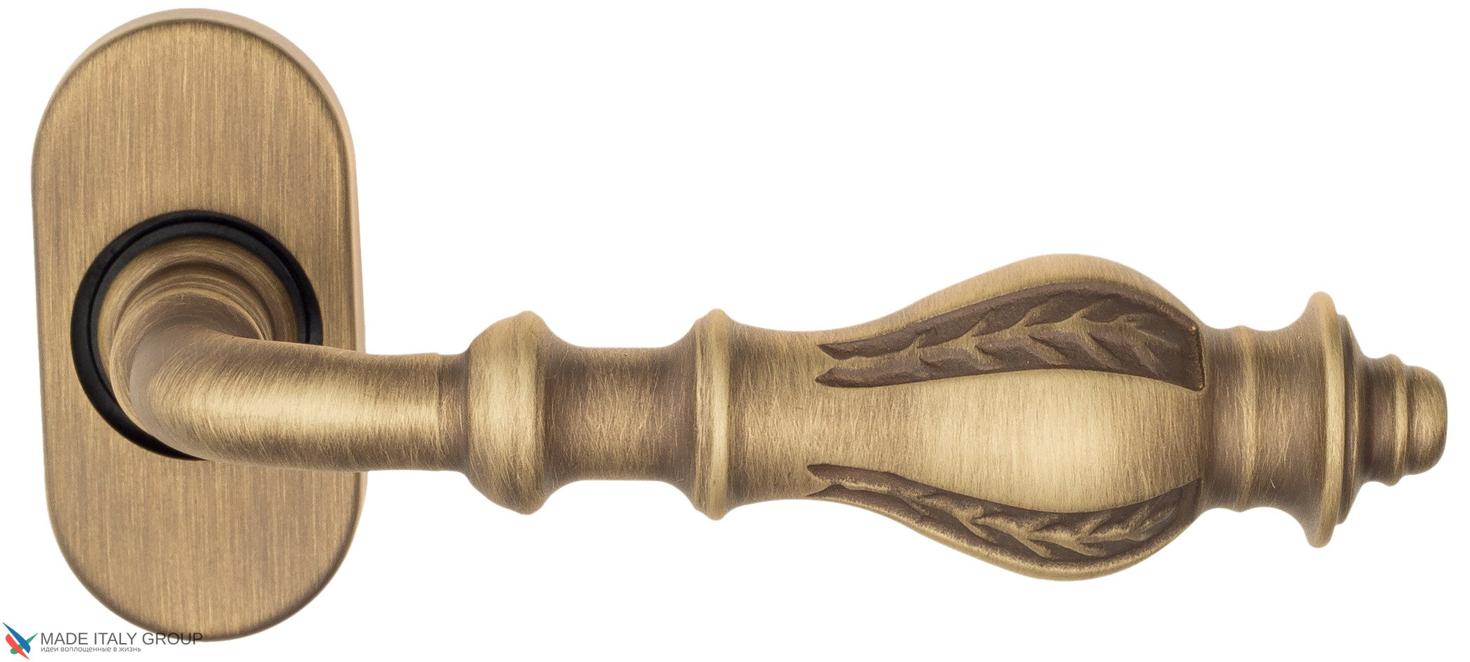 Дверная ручка для профильных дверей Venezia "GIFESTION" EP матовая бронза