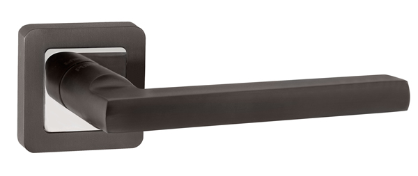 Ручки дверные межкомнатные Punto PLUTON QR GR/CP-23 графит/хром