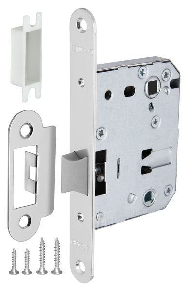 Замок межкомнатный дверной под фиксатор пластиковый Fuaro PLASTIC P82-50 CP хром