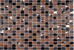 Мозаика Bonaparte стекло с камнем Crystal Brown 8х15х15 30х30