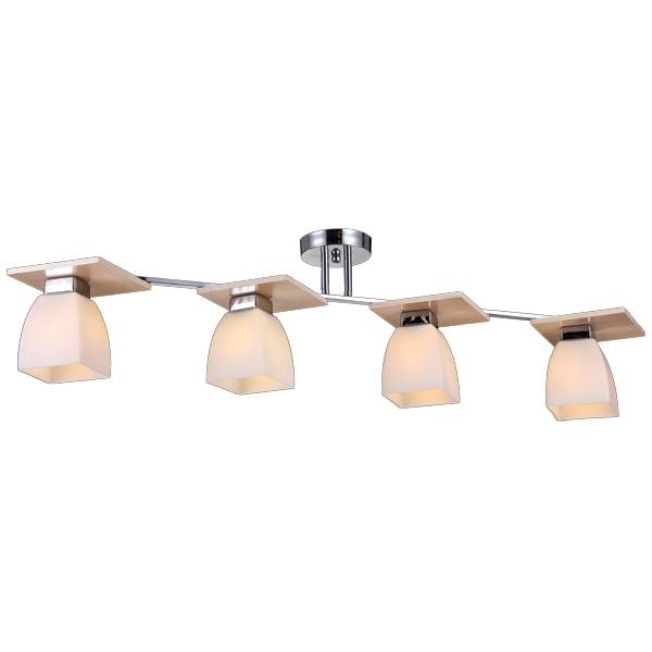 Потолочная люстра Natali Kovaltseva Trento 11401/4C CHROME, WHITE OAK