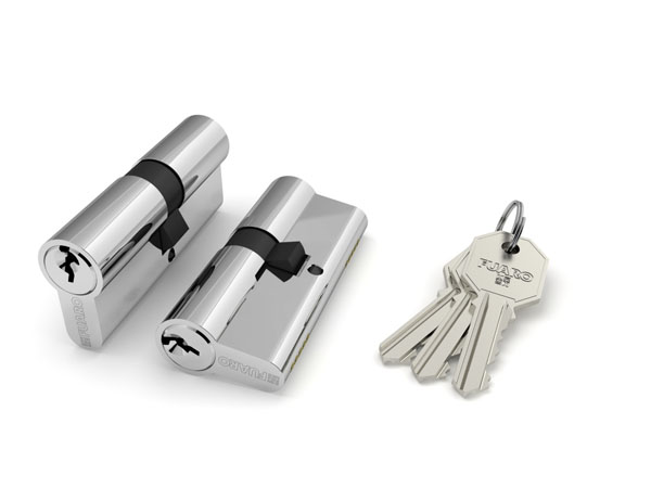 Цилиндровый механизм Fuaro 100 CA 80 mm (30+10+40) CP хром 3 кл.