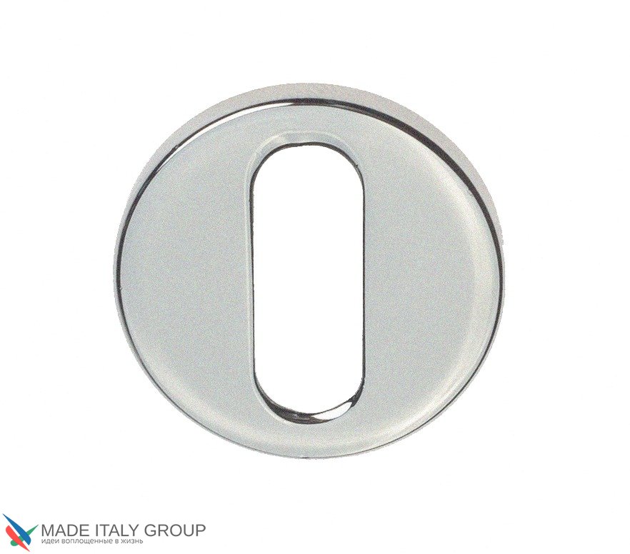 Накладка дверная круглая под ключ буратино Venezia Unique KEY-30 (серия SLIM) матовый хром 2 шт.