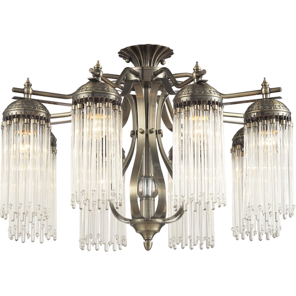 Люстра потолочная N-Light 663-08-52 antique brass