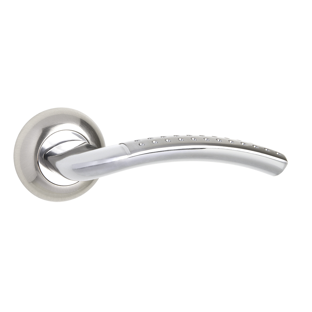 Ручка раздельная LEGENDA PR SN/CP-3 матовый никель/хром, квадрат 105мм