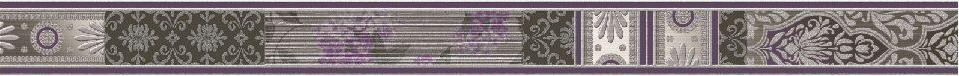 Плитка керамическая Keraben Velvet Listelo Patchwork Grafito бордюр 7х90