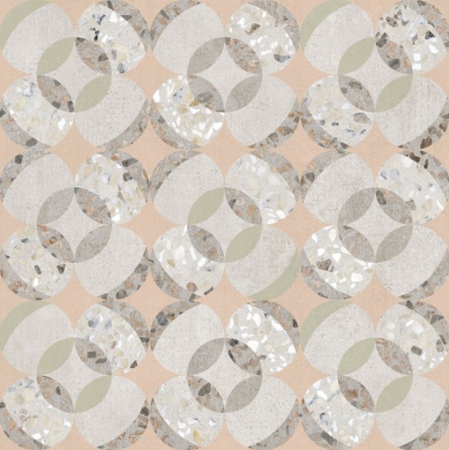 Керамогранит Vitra K949796LPR01VTE0 Beton-Terrazzo Декор Пэчворк 7ЛПР 60x60