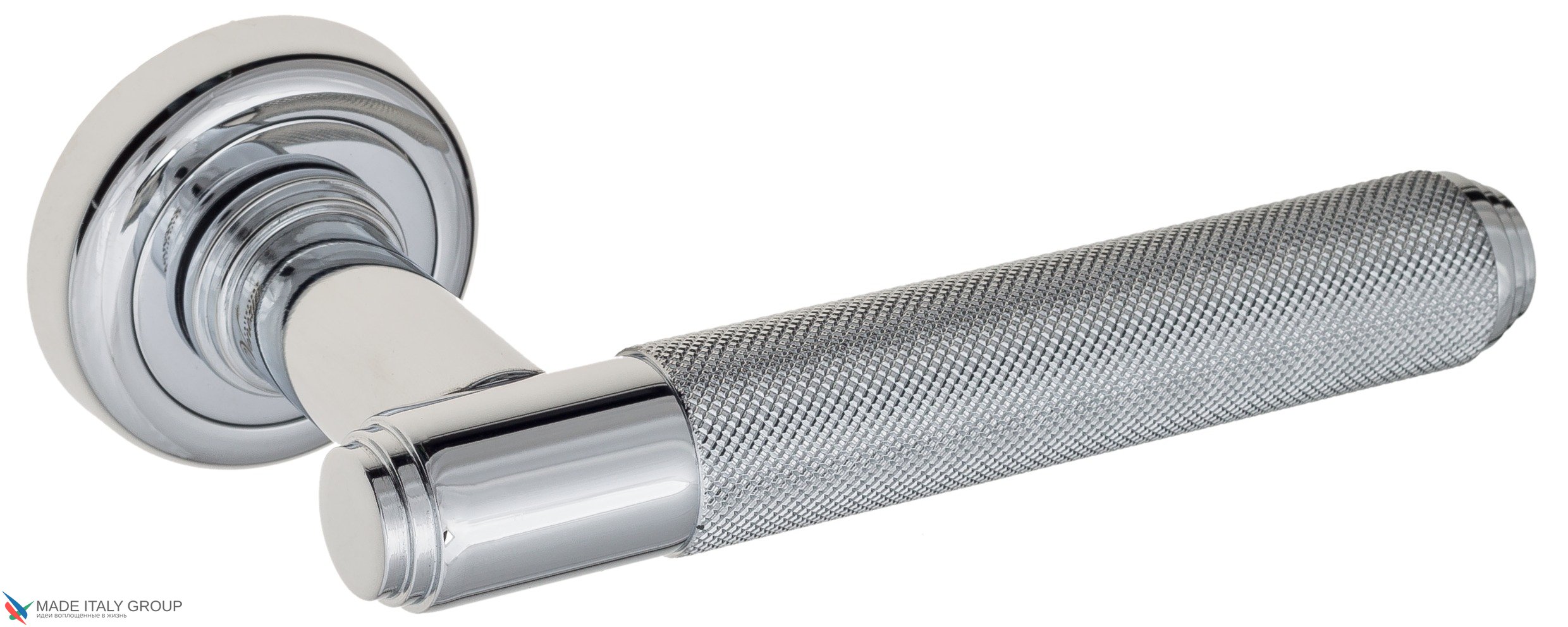 Дверная ручка Venezia "EXA ZIG" D1 полированный хром