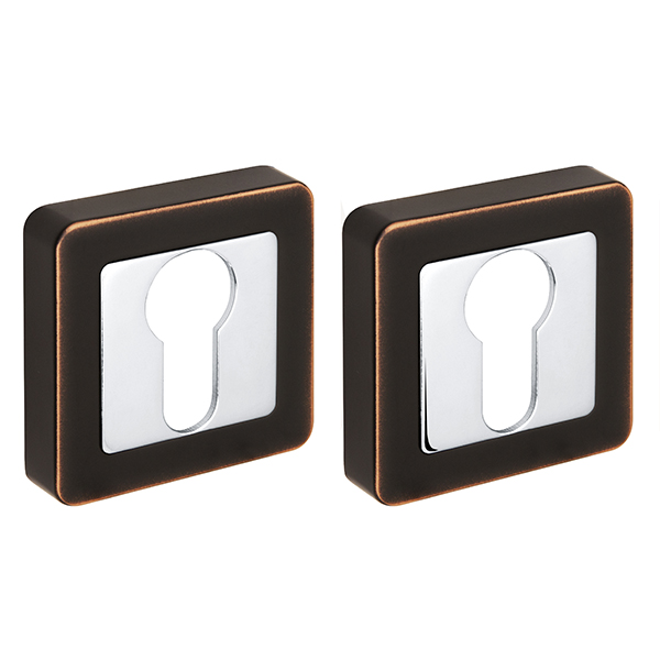 Накладка под цилиндр Fuaro ET XM ABL/CP-18 темная медь/хром