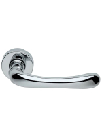 Ручка дверная Morelli Luxury RING R3-E CRO на круглой розетке, цвет - хром