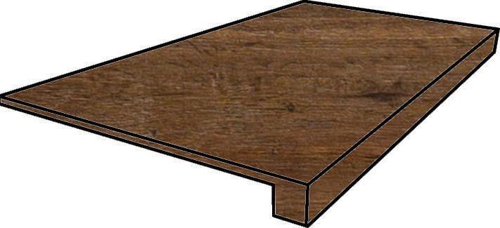 Керамогранит Italon Natural Life Wood Пэппер фронтальная натур. рет. ступень 33х90