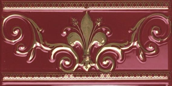 Плитка керамическая Almera Ceramica Cenefa Noblesse Burdeos Gold бордюр 10х20