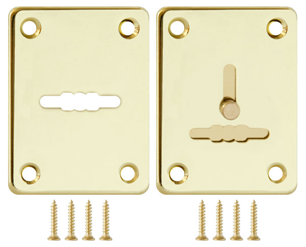 Декоративная накладка Fuaro ESC081/082-GP-2 (золото) на сув. замок сталь (1пара)