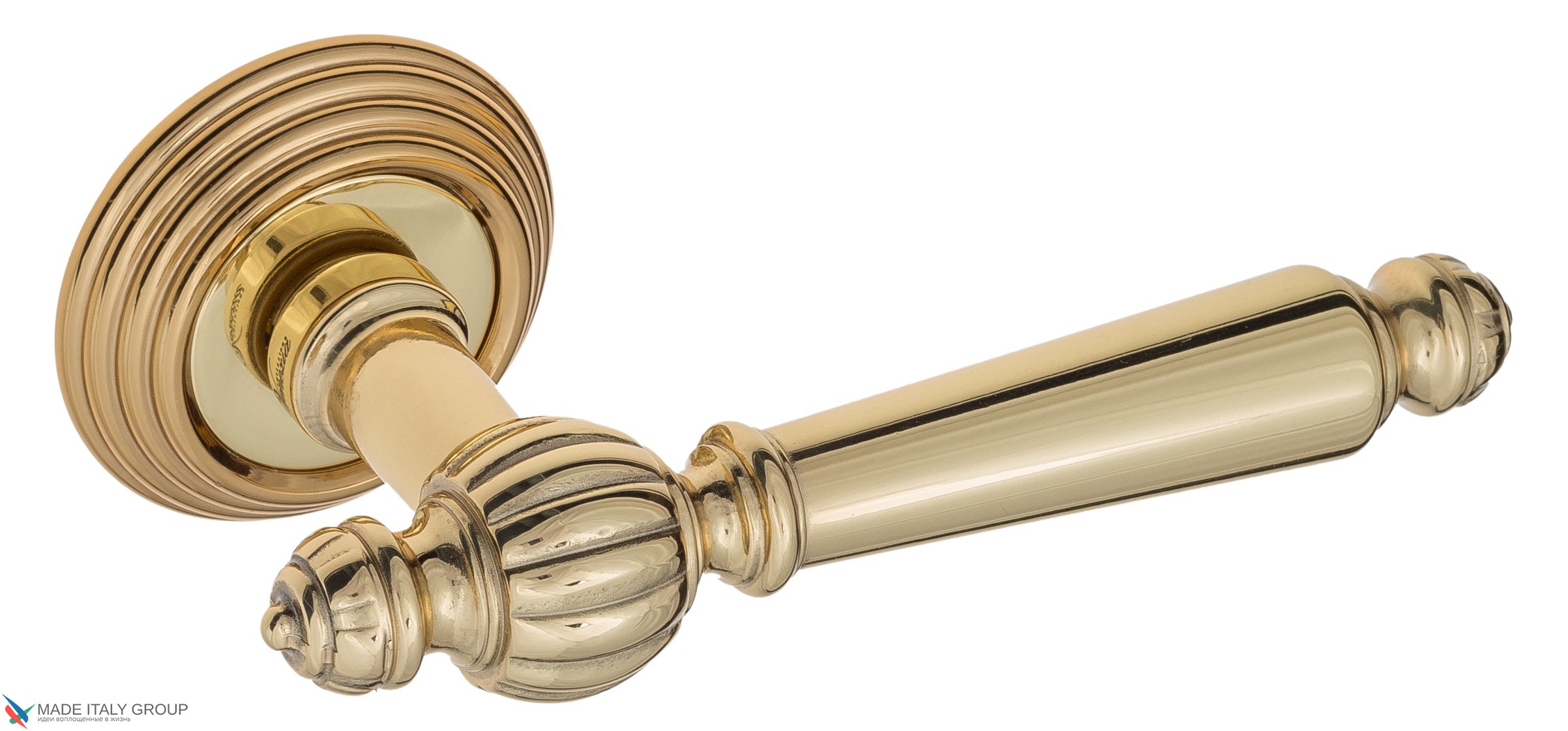 Дверная ручка Venezia "PELLESTRINA" D8 полированная латунь