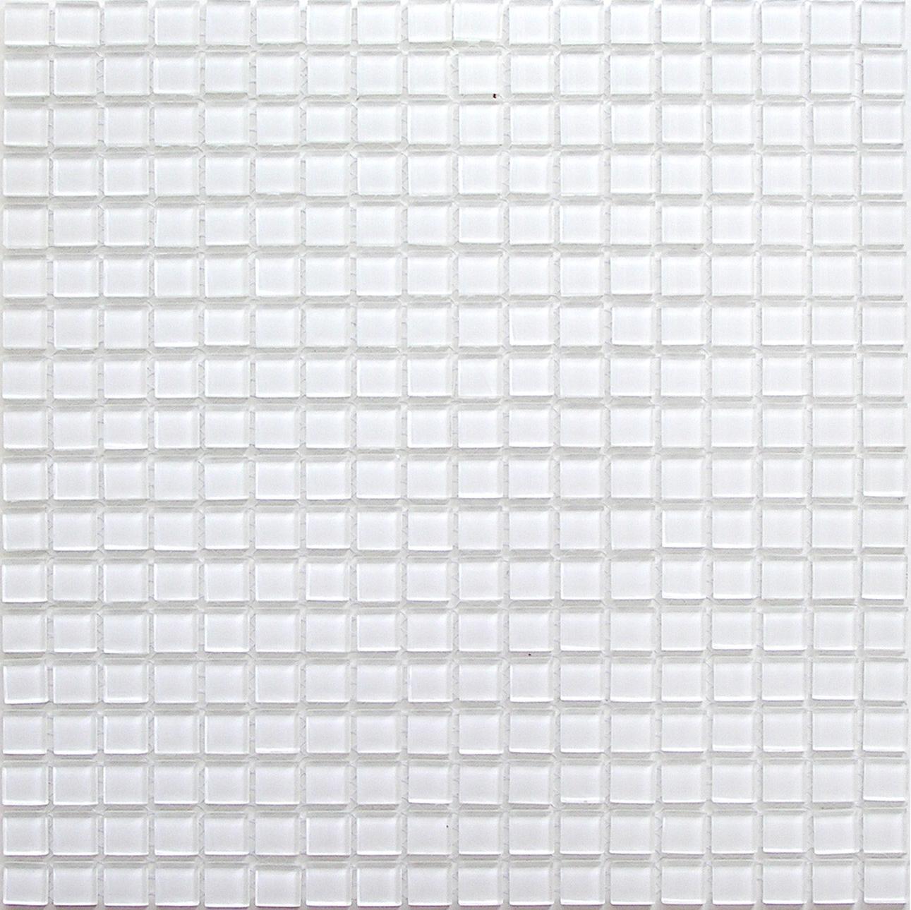 Мозаика Bonaparte стекло с камнем Super White 4х15х15 30х30