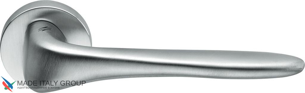 Дверная ручка на круглом основании COLOMBO Madi AM31RSB-CM матовый хром