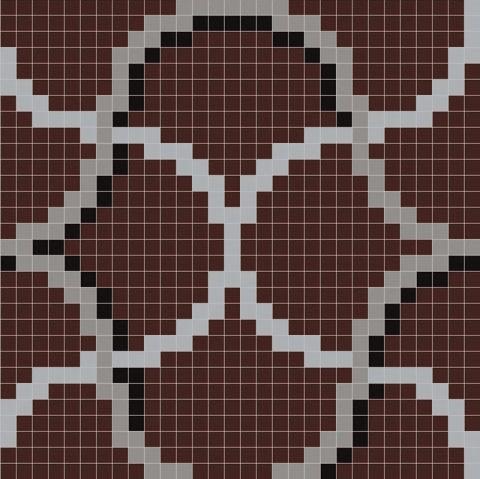 Мозаика Alma Панно 20 D-06 GM&Brown B чип 20х20 65,4х65,4