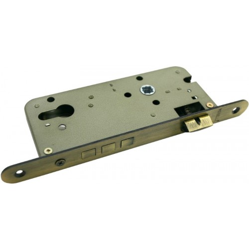 Замок дверной межкомнатный под цилиндр с 3 ригелями Morelli OL03 AB бронза